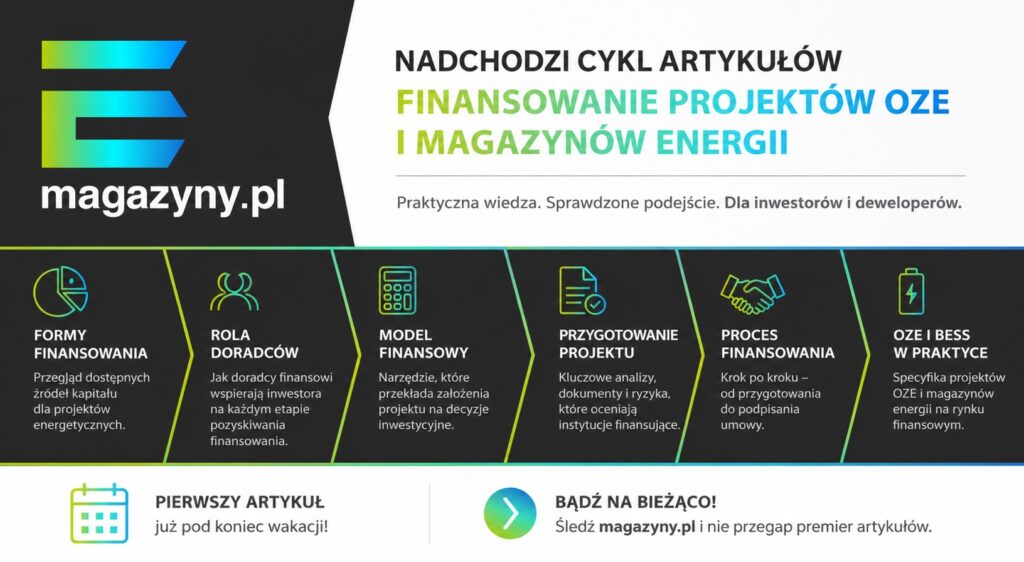 Cykl artykułów "Finansowanie projektów OZE i magazynów energii"