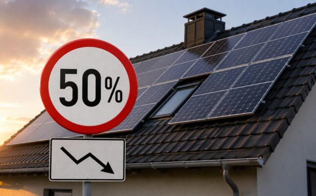 50% limitu na eksport energii z paneli PV.