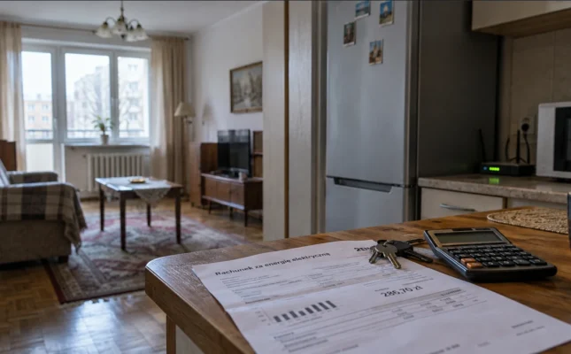 Pozostawienie działających sprzętów w pustym mieszkaniu wpływa na rachunek za energię